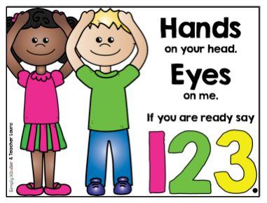 Hands on your head, eyes on me, if you're ready say 1,2, 3 Classroom Management Preschool, Classroom Songs, Classroom Behavior Management, Preschool Songs, Class Management, Classroom Behavior, Classroom Rules, Funnel Cake, Beginning Of School