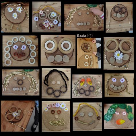 Transient Art, Discovery Table, Reggio Children, Self Portrait Ideas, Early Years Classroom, Ephemeral Art, Art Faces, Reggio Inspired, Loose Parts