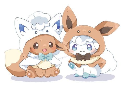 First 150 Pokemon, Eevee Wallpaper, Alolan Vulpix, Pokemon Fusion Art, Pokemon Eeveelutions, Cute Pokemon Pictures, Cute Kawaii Animals, Pokemon Images, Pokemon Coloring Pages