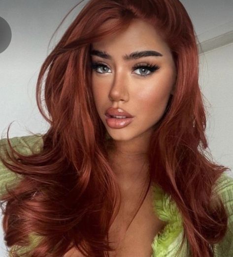 Auburn Lace Front Wig, Color Melting Hair, Red Hair Green Eyes, Hair Green Eyes, Chestnut Hair, Chestnut Hair Color, Peach Hair, Bella Hair, Ginger Hair Color