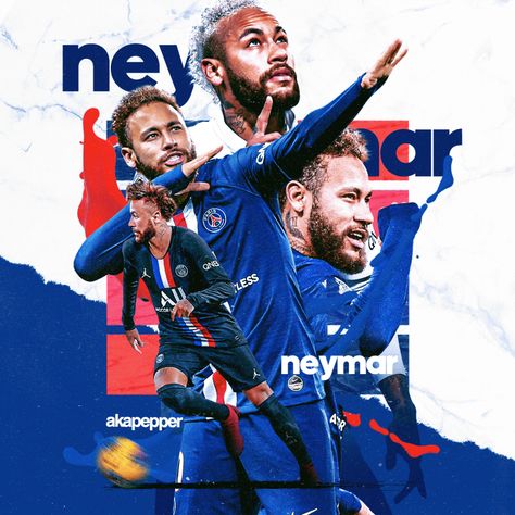 Messi Psg, Paris Saint Germain Fc, Neymar Psg, Neymar Jr Wallpapers, Messi And Neymar, Neymar Football, Sports Posters, Soccer Inspiration, Sports Design Inspiration