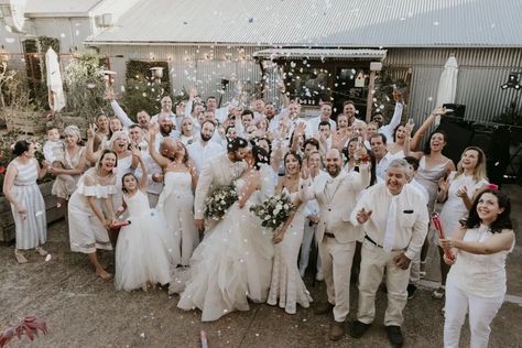 Bride bucks tradition to ask everyone to wear white to her wedding as she didn’t want the day to be ‘all about her’ – The Sun White Wedding Theme, Hijab Wedding Dress, Dress Code Wedding, All White Wedding, Weddings By Color, Bride Wear, White Wedding Dresses, Beach Wedding Dress, Wedding Attire