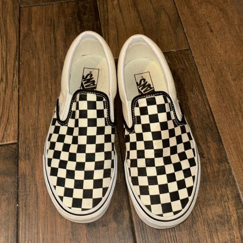 like new checkered vans Checkerboard Vans, Checkered Shoes, Vans Checkered, Checkered Vans, Vans Checkerboard, 26th Birthday, Vans Slip On, 7th Grade, Womens Vans