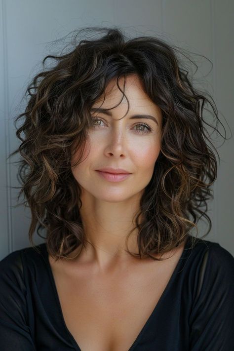 Haircuts That Make You Look Older, Naturally Wavy Mid Length Hair, Women’s Medium Curly Hairstyles, Medium Length Curly Hair With Layers Over 40 Over 50, Medium Length Wavy Haircut With Layers, Mid Length Curly Haircut, How To Elevate Your Style, Medium Length Haircut Curly Hair, Curly Mid Length Hair