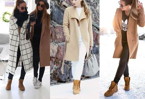 What to Wear with Timberlands to Create a Crispy Look White Timberlands Outfit, Timberland Boots Outfit Fall, Outfits To Wear With Timberlands, Timberland Boots Women Outfit, Timberlands Outfit, How To Wear Timberlands, White Timberlands, Friday Outfit For Work, Nude Leggings