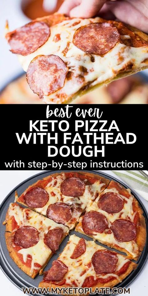 This keto pizza with fathead dough is a breeze to make at home. The dough requires just 4 simple ingredients and tastes remarkably like the real thing—crispy, chewy, and absolutely delicious. Top it with your favorite ingredients for a heavenly slice that's low in carbs, with only 4 net carbs per serving. Unlike cauliflower crust, this mozzarella cheese crust boasts a fantastic texture—super chewy with crispy edges. Keto Pizza Crust Recipe, Keto Pizza Crust, Fathead Dough, Mozzarella Pizza, Pizza Dough Recipe Easy, Keto Pizza, Pizza Crust Recipe, Low Carb Pizza, Low Carb Dinner Recipes