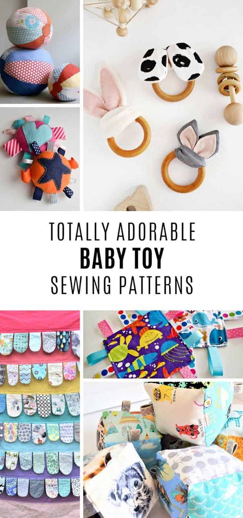 Adorable Baby Toy Sewing Patterns that Make Thoughtful Baby Shower Gift Ideas Organize Baby Toys, Cleaning Baby Toys, Modern Baby Toys, Outdoor Baby Toys, Baby Toy Box, Toy Sewing Patterns, Natural Baby Toys, Baby Toy Storage, Wood Baby Toys