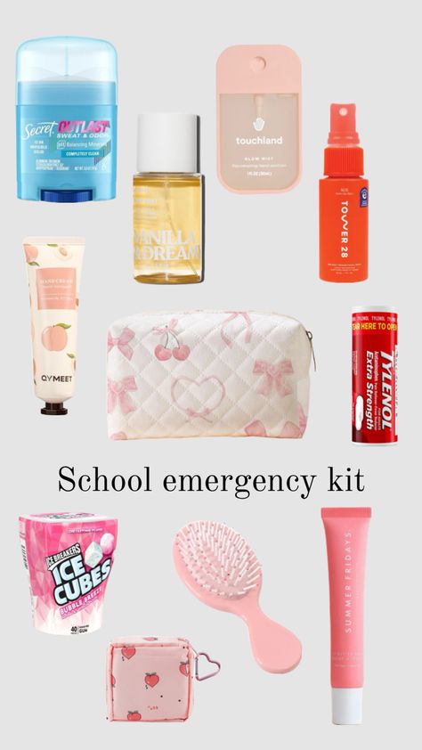 Emergency Kit Essentials, Road Trip Bag, School Emergency Kit, Middle School Survival, School Bag Essentials, School Kit, Fever Reducer, Taylor Swift Funny, School Survival