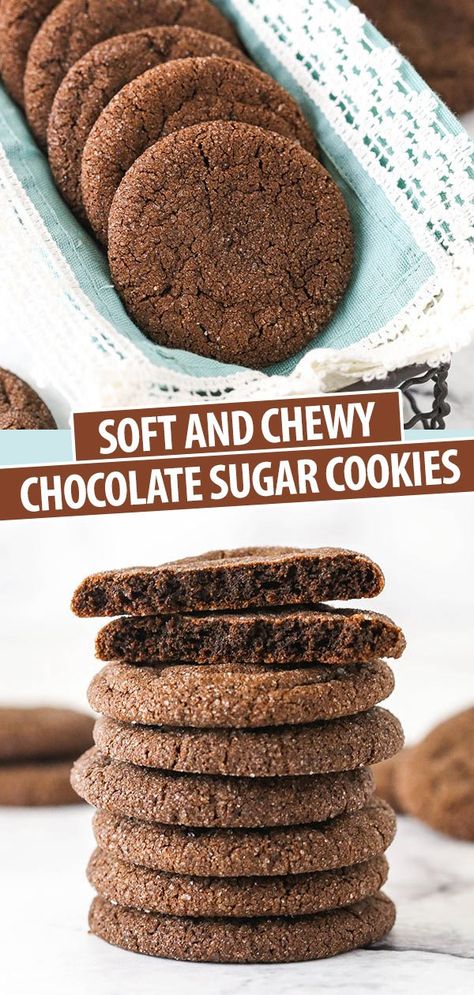 Best Chocolate Cookies, Chocolate Sugar Cookie Recipe, Cookie Brownies, Special Cookies, Sweet Foods, Chocolate Sugar Cookies, Food Freedom, Cocoa Cookies, Lost 100 Pounds