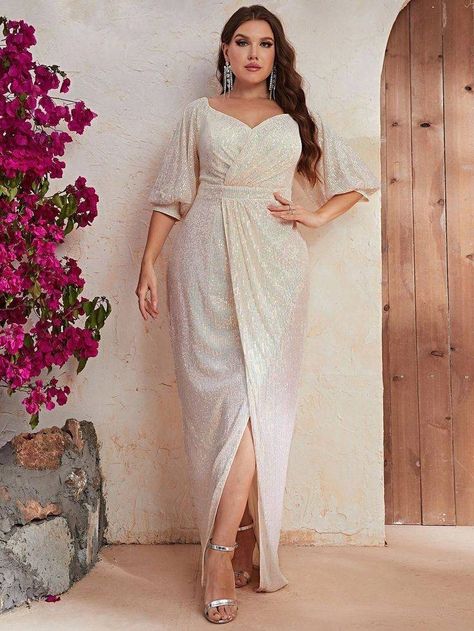 White Dinner Dress, All White Party Outfits, Types Of Gowns, Cocktail Dress Classy, Stylish Maxi Dress, Dinner Dress Classy, Evening Dresses Plus Size, Bohemian Maxi Dress, Ladies Gown