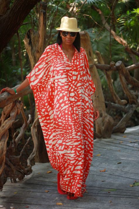 Caftan Dress Kaftan, Summer Caftan, Kaftan Pattern, Kaftan Designs, Fashion Themes, Beachwear Fashion, African Print Fashion Dresses, African Clothing Styles, Maxi Robes