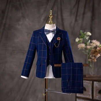 Flower Boys Wedding Suit Children Birhtday Photograph Dress Kids Fromal Blazer Set School Child Graduation Performance Costume Flower Boys Wedding, Blazer For Boys, Performance Costume, Dark Academia Fashion, Academia Fashion, Boys Fits, Blazer Set, Tuxedo Suit