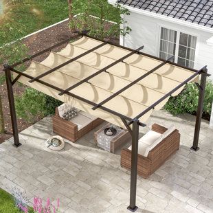 Pergola With Canopy, Grape Trellis, Aluminum Gazebo, Sun Shade Canopy, Retractable Pergola, Retractable Canopy, Aluminum Pergola, Pergola Canopy, Shade Canopy