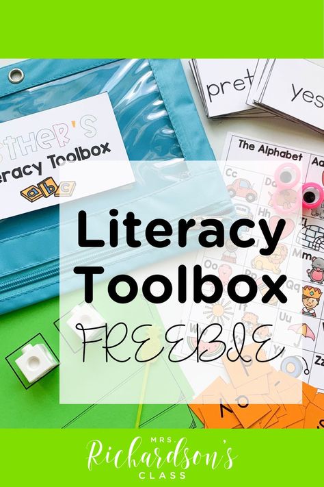 Use the FREE printables and download the literacy toolbox to make an on-the-go literacy kit for students. You can use it for distance learners and in-person learners to help minimize students sharing supplies. These are perfect for literacy stations, morning work manipulatives, or small group items in the kindergarten, first, and second grade classrooms. Kindergarten Small Groups, Letter Learning Activities, Hello Literacy, 2nd Grade Ideas, Guided Reading Activities, Structured Literacy, Letter Learning, Guided Reading Lessons, Early Literacy Activities