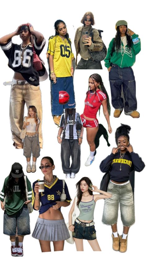 90s Fashion 2024, Microtrends Fashion, Streetwear Moodboard, Teen Streetwear, 25 Aesthetic, Outfit Inspo Streetwear, Ahs Style, Closet Revamp, Fire Outfits