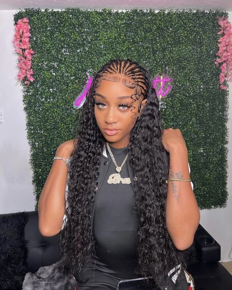 Styles Locs, Curly Braided Hairstyles, Cornrows Braids For Black Women, Weave Hairstyles Braided, Vacation Hairstyles, Feed In Braids Hairstyles, Birthday Hairstyles, Faux Locs Hairstyles, Box Braids Hairstyles For Black Women