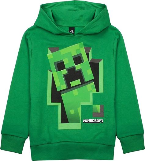 Creeper Hoodie, Minecraft Hoodie, Minecraft Outfits, Minecraft Bday, Minecraft Merchandise, Green Jumper, Minecraft Birthday, Favourite Characters, Hoodie Green