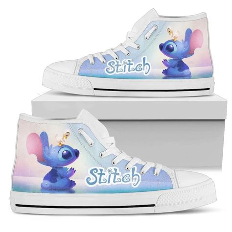 Find Cute Lilo And Stitch Cartoon Printed High Top Shoes. on eBay in the category Clothing, Shoes & Accessories>Women>Women's Shoes>Comfort Shoes. Cute Lilo And Stitch, Stitch Shoes, White High Top Shoes, Stitch Canvas, Lilo And Stitch Merchandise, Stitch Toy, Stitch Clothes, Kawaii Shoes, Disney Shoes