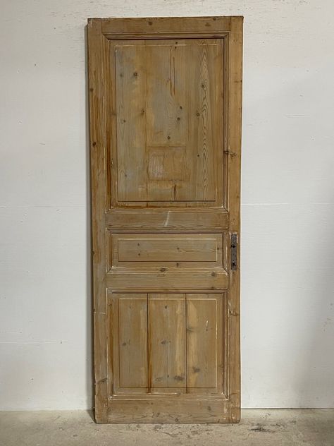 "Antique French doors Antique French doors imported from Egypt, made out of massive East European pine. These doors were pulled out of a building and are architectural salvage. They are not not brand new and has wear and tear. Dimensions: 87.25\" by 32.25\" total width *Our doors come in various sizes and at times the sizes might be off a quarter of an inch.  **Imperfections are part of the charm of our antique doors Please contact us with any questions." Antique French Doors, Panel Door, Antique Doors, Beautiful Doors, Architectural Salvage, Panel Doors, French Doors, Glass Door, French Antiques