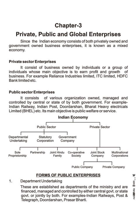 Class 11 Business Studies Notes for Private Public and Global Enterprises Class 11 Commerce Notes, Business Studies Notes, Commerce Notes, Learn Economics, Mixed Economy, Economics Notes, Accounting Classes, Economics Lessons, Economics Books