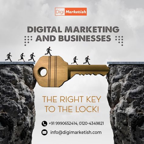 The right #key to the #lock for digital #marketing and businesses. A #business is nothing without its #customers we become a bridge for you to increase your chances of #success. With our 360 degree #services of digital #marketing you became closer to the #success . Digimarketish will help you to grow your business faster with our #digital services you not need to go anywhere. #Digimarketish – Digital Marketing Agency Contact us- 9990652414 https://www.digimarketish.com/ H-109, Sector-63, No Best Seo Company, Social Media Optimization, Website Designing, Seo Agency, Visit Website, Seo Company, Creative Ads, A Bridge, Marketing Company