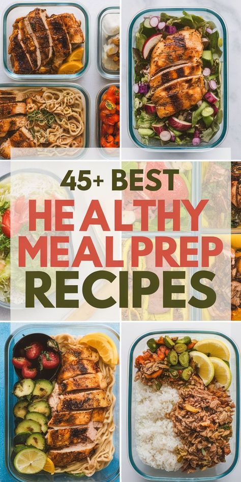 45+ High-Protein Healthy Meal Prep Recipes Easy Meal Prep Ideas Dinners, Meal Prep Recipes For Beginners, Burrito Bowl Meal Prep, Healthy Meal Prep Recipes, Whole30 Meal Prep, Sweet Potato Bowls, Chicken Lunch, Healthy Protein Meals, Vegetarian Quinoa