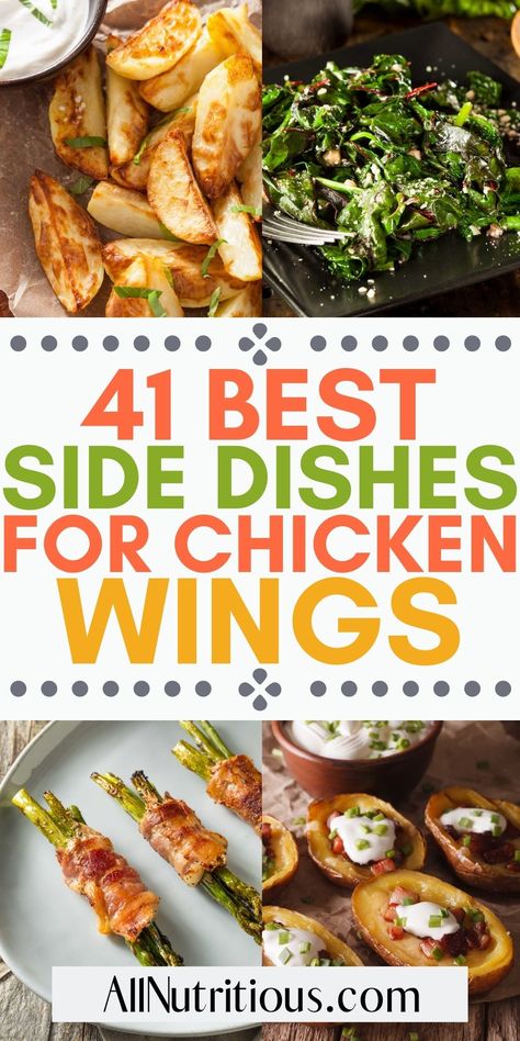 Buffalo Wings Meal Ideas, Hot Wing Dinner Sides, Healthy Chicken Wing Dinner, Chicken Wing Side Dishes Dinners, Sides For Chicken Wings Dinners, Wings Meal Prep, Wing Party Sides, Buffalo Wings Side Dishes, What Sides Go With Chicken Wings