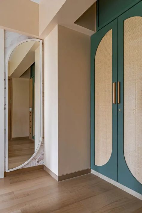 This Interior Project Design Draws Inspiration From The Structures Onsite | Nine Cubes Interiors Wardrobe Shutters, Wardrobe Laminate, Laminate Design, Wardrobe Laminate Design, Wardrobe Interior, Wardrobe Designs, Wardrobe Interior Design, Design Basics, Wardrobe Design Bedroom