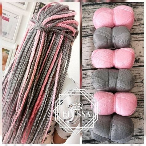 Yarn Braids Styles, Colored Box Braids, Yarn Braids, African Hair Braiding Styles, Jumbo Braids, Hair Braid Videos, Braids With Extensions, Hair Wraps, African Braids Hairstyles