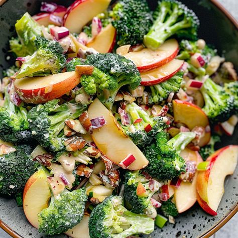 Broccoli Apple Salad Honey Crisp Apple Broccoli, Broccoli Apple Cranberry Salad, Brocolli Apple Salad Recipes, Broccoli Honey Crisp Apple Salad, Broccoli Apple Salad Recipe Healthy, Apple Broccoli Salad Recipe, Broccoli And Apple Salad Recipe, Cold Broccoli Recipes, Broccoli And Apple Salad