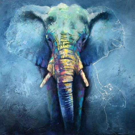 Abstract Elephant Painting, Bold Paintings, Elephant Painting Canvas, School Gallery, Animal Paintings Acrylic, Online Art Courses, Canadian Painters, School Painting, Elephant Canvas