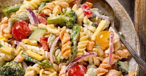 Creamy Poolside Pasta Salad – 12 Tomatoes Pasta Salad Recipes Lunch, Best Creamy Pasta Salad, Best Creamy Pasta, Creamy Pasta Salad Recipe, Powdered Ranch Dressing, Creamy Pasta Salad, Salad Recipes Lunch, Creamy Pasta Salads, Ranch Pasta Salad