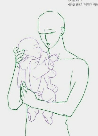 Leaning Into Hand Pose, Cute Family Poses Drawing, Father Pose Reference, Family Portrait Poses Drawing Reference, Parent Pose Reference Drawing, Father And Son Pose Reference Drawing, Father Drawing Reference, Mother With Baby Drawing, Family Body Base