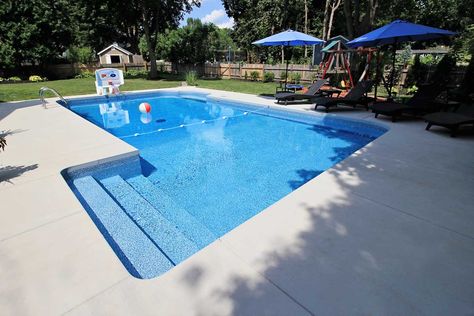 Cannon Pools and Spas - Photo Gallery Pool Rectangle, Swimming Pool Cost, Inground Pool Designs, Swimming Pool Pictures, Rectangle Pool, Pool Kits, Swimming Pool Photos, Pools Backyard Inground, Swimming Pools Inground