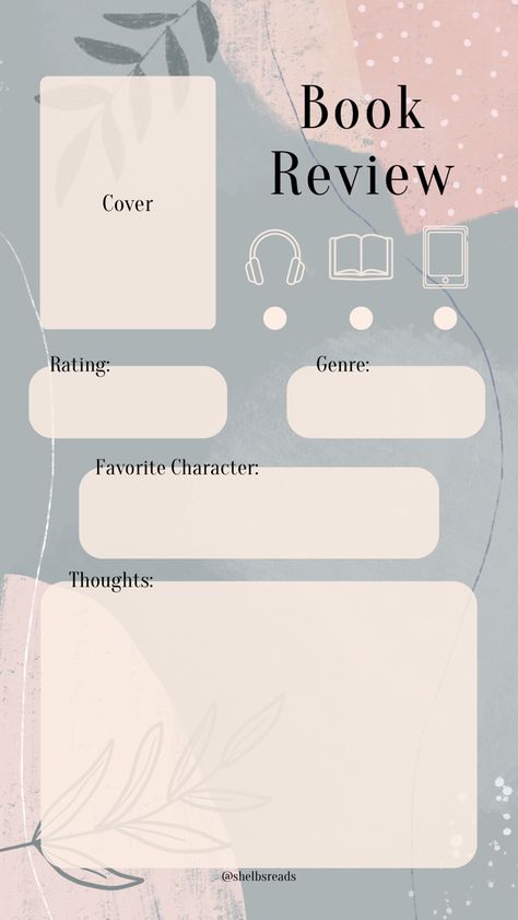 Cute girly aesthetic book review template for Instagram Wayward Emilia Hart, Template For Book Cover, Book Review Instagram Story Template, Book Report Aesthetic, Reading Book Aesthetic Instagram Story, Printable Book Review Template, Bookish Instagram Templates, Bookstagram Book Review Template, Audiobook Review Template