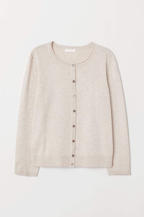 Perfect for when it gets a bit chilly. H&M - Fine-knit Cardigan - Beige #under$20 #summer #H&M #ad Fine Knit Cardigan, Doctor Outfit, Hijabi Outfit, Sweater Collection, Beige Cardigan, Knitwear Cardigan, Knitwear Women, Zara Tops, Light Beige