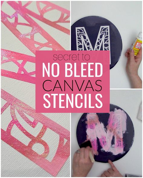 How To Stencil On Canvas, Canvas Stencil Painting, Painting Stencils Canvas, How To Stencil, Stencil Painting Canvas, Diy Stencils For Painting, Vinyl On Canvas, Stencil Making, Vinyl Projects Silhouette