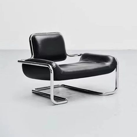 Designer Chairs Modern, Products Design Ideas, 80s Furniture, Chair Inspiration, Single Seat Sofa, Chrome Chair, Designer Chair, Chair Design Modern, Designer Chairs