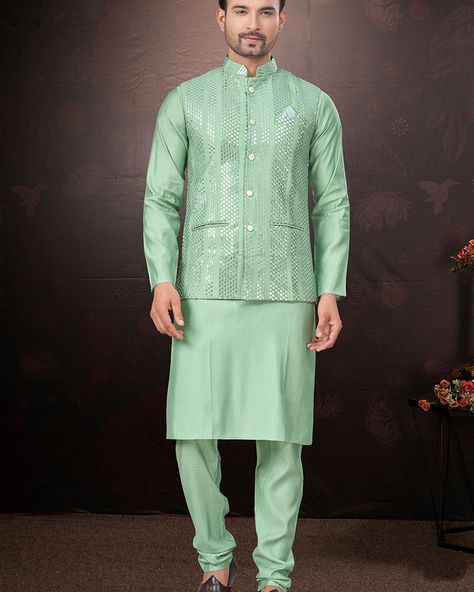 Wedding Ootd, Dress Saree, Men's Wedding Outfit, Cotton Silk Fabric, Men's Kurta, Twitter Artist, Kurta Pajama, Smart Dress, Nehru Jackets