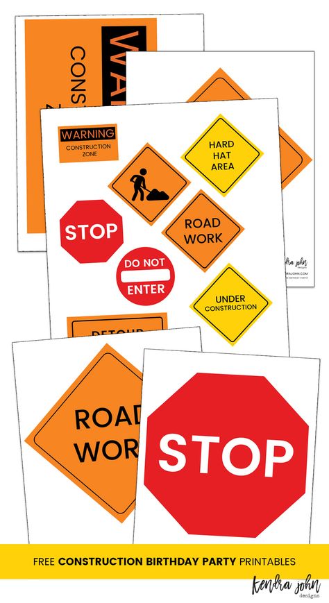 Free Construction Truck Printables and birthday party ideas! Printable Construction Signs Free, Printable Construction Party Signs Free, Construction Party Printables Free, Construction Birthday Party Printables, Construction Printables Free, Construction Theme Birthday Party Decorations Diy Projects, Construction Free Printables, Construction Safety Signs Free Printable, Construction Theme Party Games