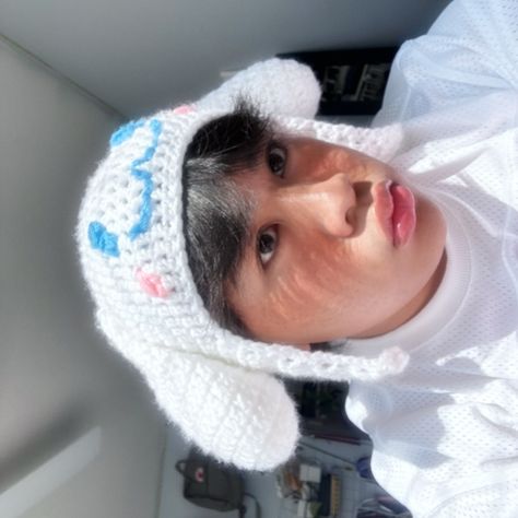 ૮ ˶ᵔ ᵕ ᵔ˶ ა ˚.🩵*🎐✩｡ ☁️☁️☁️ #explore #explorepage #exploremore #sanrio #sanriocore #sanrioaesthetic #cinnamoroll #crochet #fashion #pinterest #pinterestaesthetic #kawaii Cinnamoroll Hat, Sanrio Hat, Crochet Cinnamoroll, August 8, Crochet Headband, Crochet Hat, Crochet Fashion, Content Creator, Hobbies