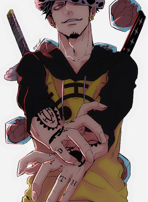 Trafalgar D. Water Law - One Piece #GG #anime One Piece Fan Art, Trafalgar Law Wallpapers, Trafalgar D Water Law, Law One Piece, Heart Pirates, Zoro Roronoa, One Piece Man, One Piece Ace, Trafalgar Law