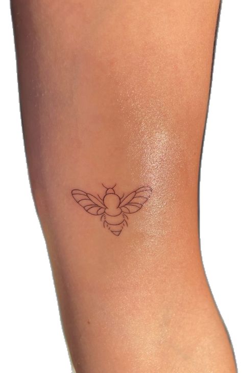 Tattoo bee minimalist girl Line Bee Tattoo, Fine Line Bee Tattoo, Tattoo Minimalist, Bee Tattoo, Line Tattoos, Fine Line, Tattoo Ideas, Bee, My Style