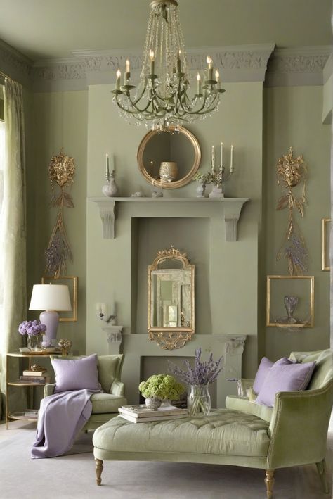 Why Bask in the Golden Glow: Sage Green and Lavender Gray Sitting Room Enchantment [2024]? #Ad #homedecor #homedesign #fixhome #Painthome #interiorarchitecture Sage Green And Lavender Living Room, Sage Living Room Decor, Living Room Lavender, White Living Room Colors, Sage Green And Lavender, Sage Green Living Room Ideas, Lavender Living Room, Sage Living Room, Sage Green Living Room