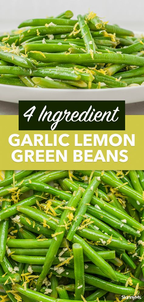 Delicious Green Beans, Work Recipes, Beans Recipes, Produce Recipes, Lemon Green Beans, Vegetable Side Dish, Garlic Green Beans, Vegetables Recipes, Salad Toppings