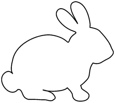 Rabbit Coloring Pages For Kids, from Animal Coloring Pages articles #coloring #coloringpages #printable Bunny Outline, Easter Bunny Template, Bunny Printable, Easter Bunny Colouring, Rabbit Silhouette, Bunny Templates, Coloring Pages Winter, Easter Templates, Rabbit Colors