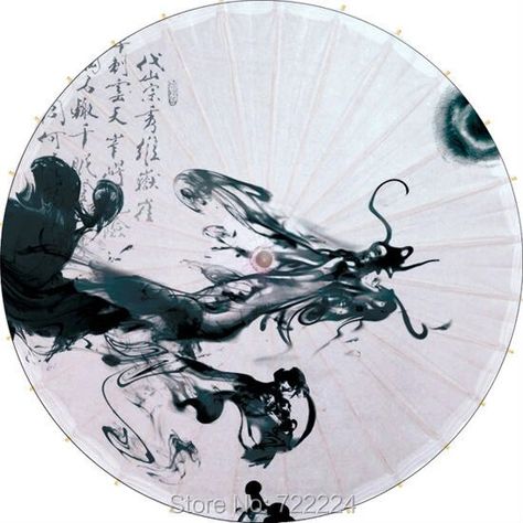 Dia 84cm Chinese Religious Totem Ink Painting Handmade Craft Dragon Waterproof Parasol Decorition Props Oiled Paper Umbrella _ - AliExpress Mobile Craft Dragon, Bamboo Umbrella, Ink Dragon, Oil Paper Umbrella, Chinese Umbrella, Paper Umbrella, Chinese Bamboo, Painting Colors, Paper Umbrellas