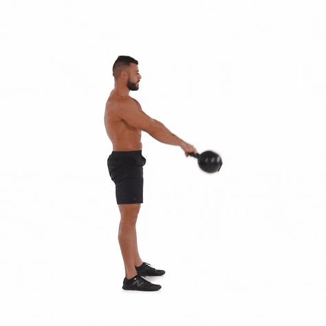 Kettlebell Swing Kettlebell Swings Before And After, Darebee Kettlebell, Kettle Bell Swings Muscles, Kettlebell Clean, Build Lean Muscle, Lose Belly Fat Workout, Kettlebell Swings, Belly Fat Workout, Burn Belly Fat