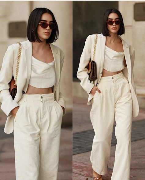 Brittany Xavier, Minimalist Moda, Elegante Casual, Outfit Look, Festival Looks, Mode Inspiration, White Outfits, Work Attire, Outfits Casuales