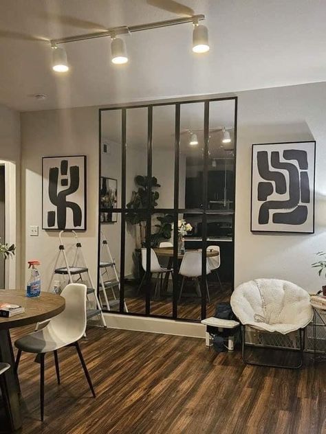 Mirror Wall Studio Apartment, Painting And Mirror Wall Living Rooms, Framing Bathroom Mirror In A Rental, Loft Lounge Room Ideas, Walmart Mirrors On Wall, Black Mirrors In Living Room, Wall Of Mirrors Dining Room, 7 Mirror Decor Idea, How Many Mirrors In One Room